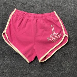 Ghost Hot Pants Womens XL Pink 100% Cotton Elastic Waist Logo Casual Summer